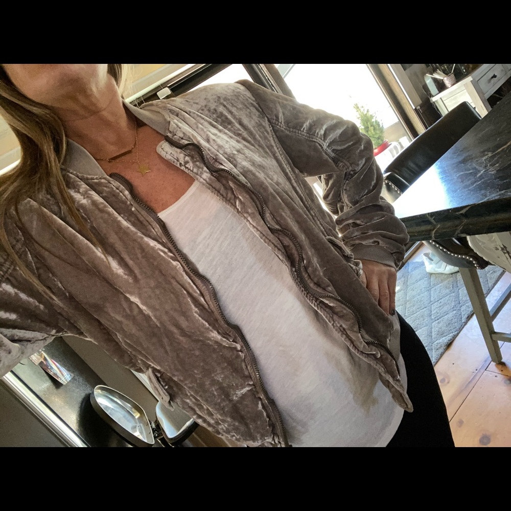 Free people rose gold champagne jacket